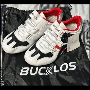 Men’s cycling cleats 10.5US/44 UK White Black Red